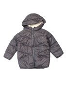 Zara Puffer Jacket, Dark Grey, 3-4