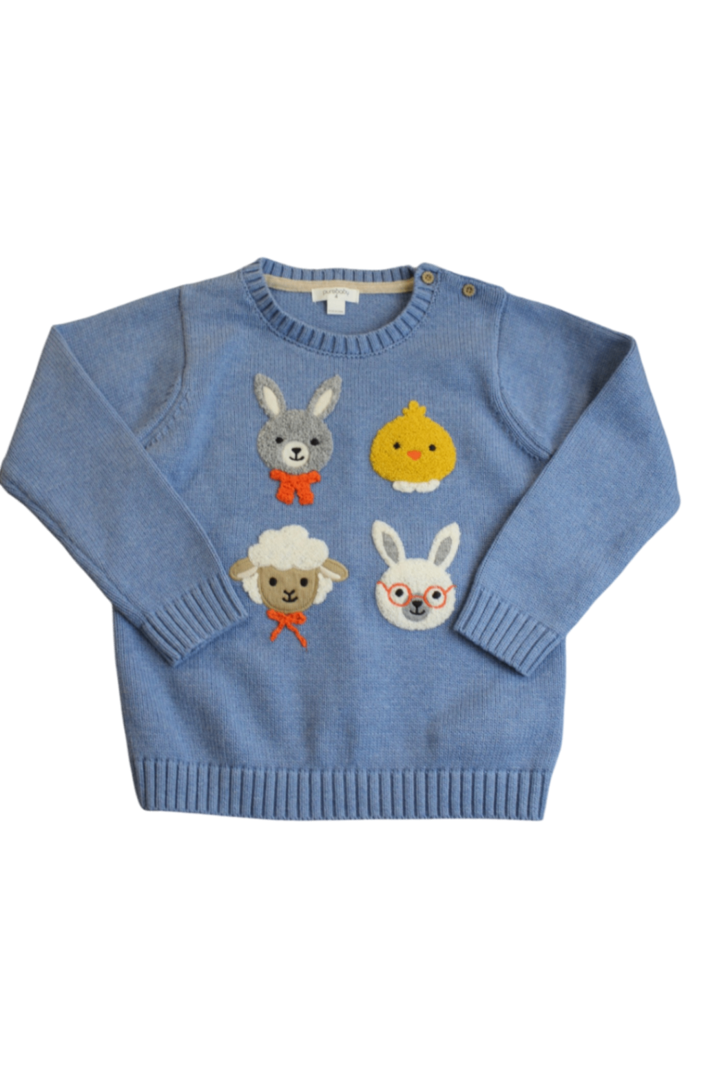 Purebaby Jumper, Blue, 4