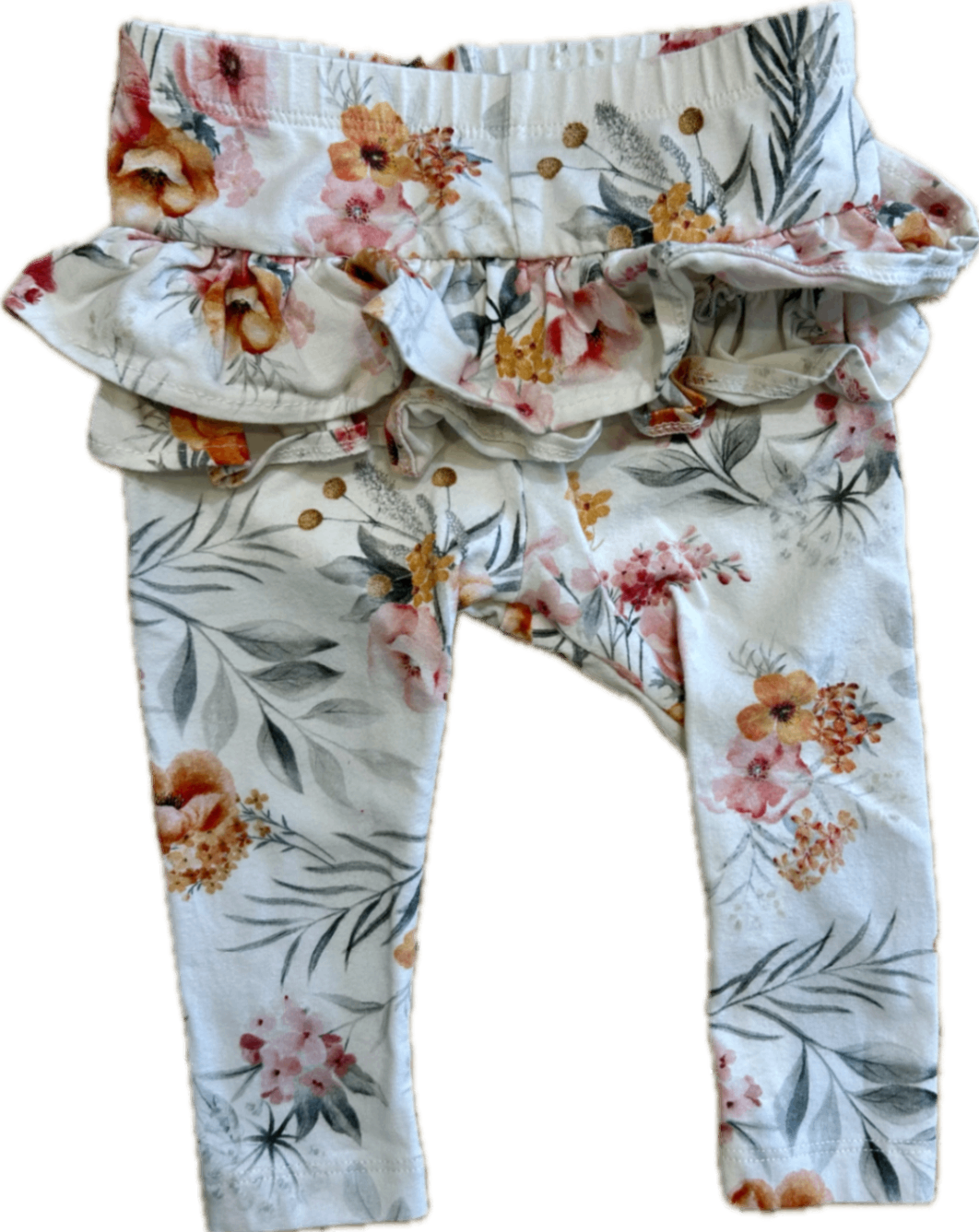 Bebe by Minihaha Leggings, White floral, 0