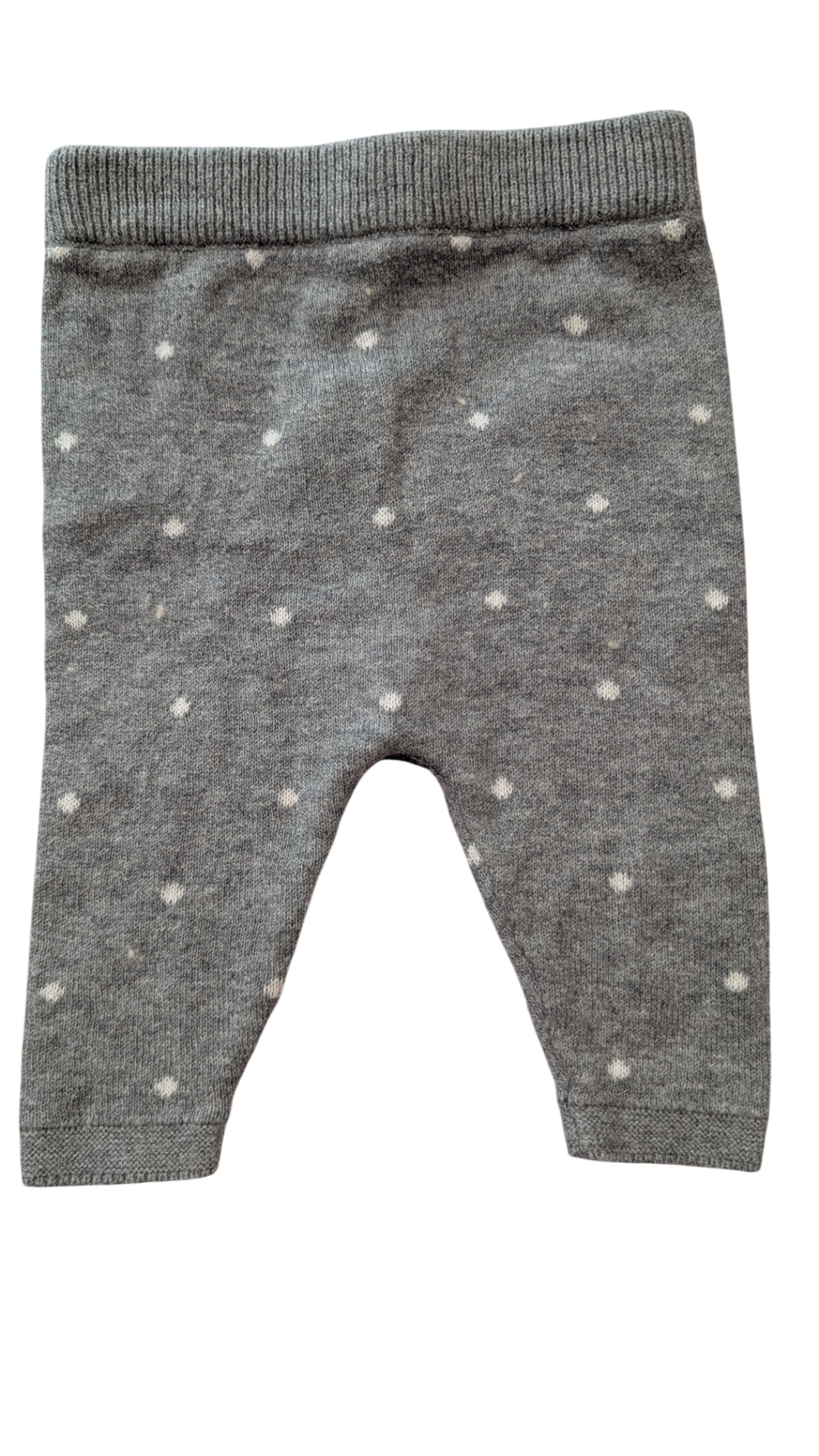 Purebaby Leggings, Grey/white polka dots, 000
