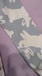 Hux Pajama Set, Blue-Grey w White Bunnies, 5