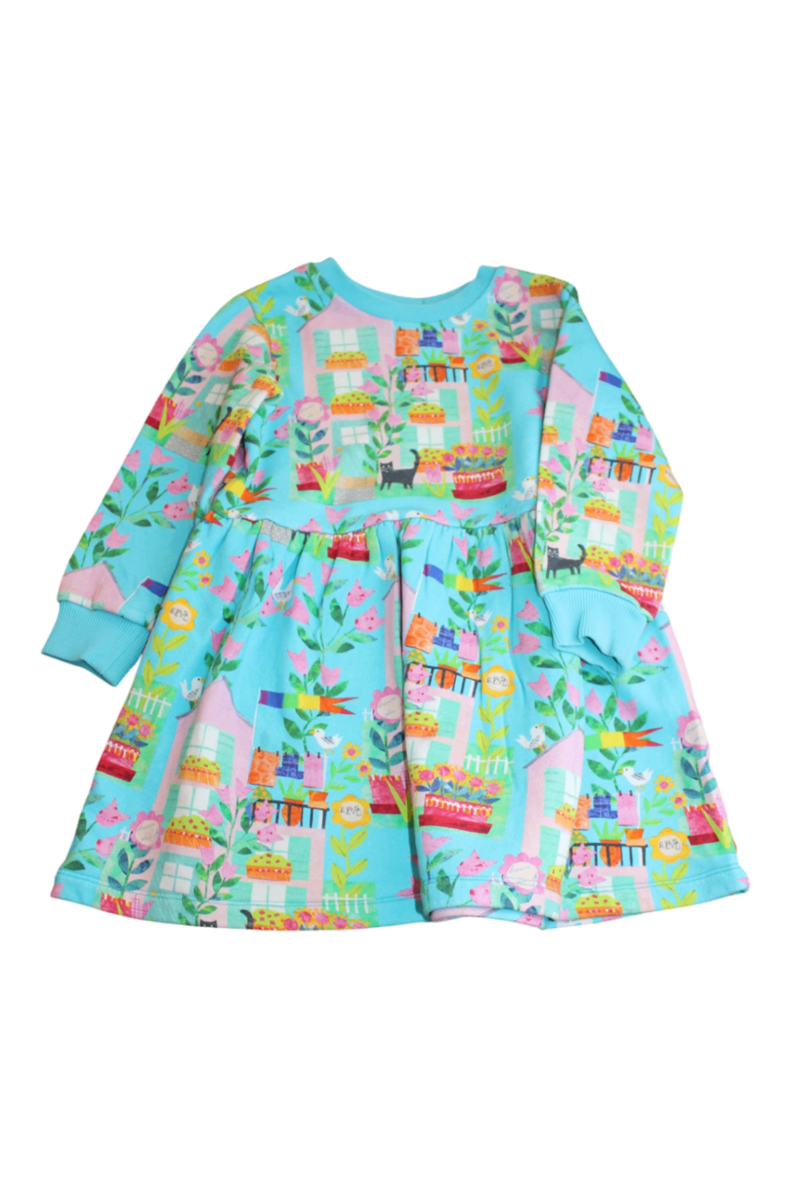 Gorman Kids Dress, Turquoise Multicolour, 3-4
