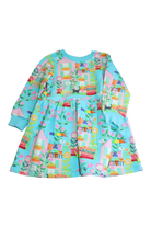 Gorman Kids Dress, Turquoise Multicolour, 3-4