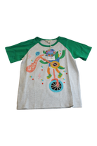 Lauren Zowen x Gorman T-Shirt, Green and grey, 6-7
