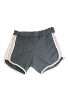 Junior Blvd Shorts, Grey with pink and white accents, 10