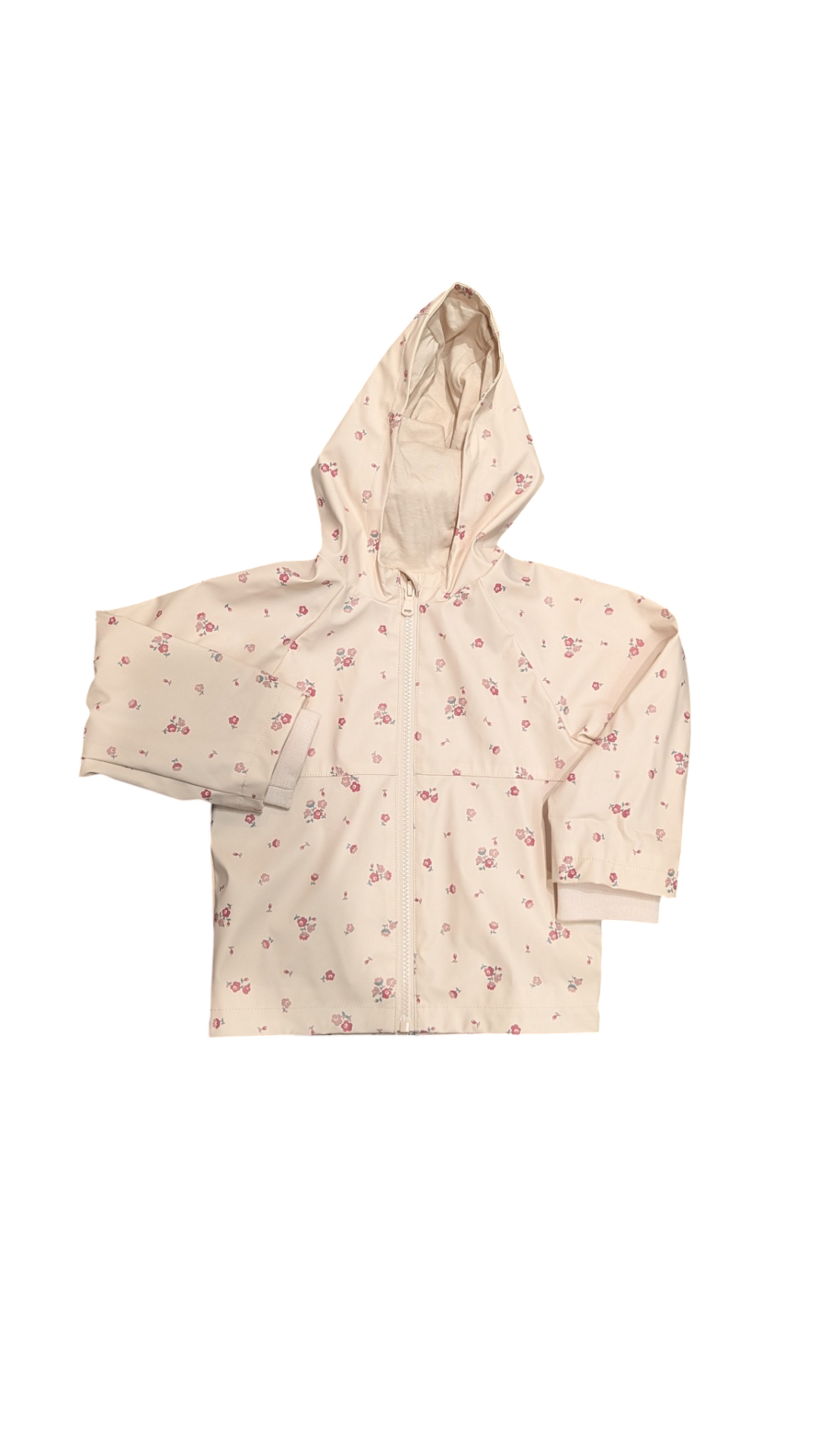 M&S Raincoat, Pale Pink w Flowers, 2-3Y