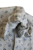 Nature Baby Boilersuit, Cream with blue floral print, 0