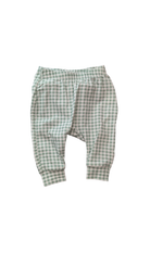 Seed Leggings, Green White Gingham, 0000