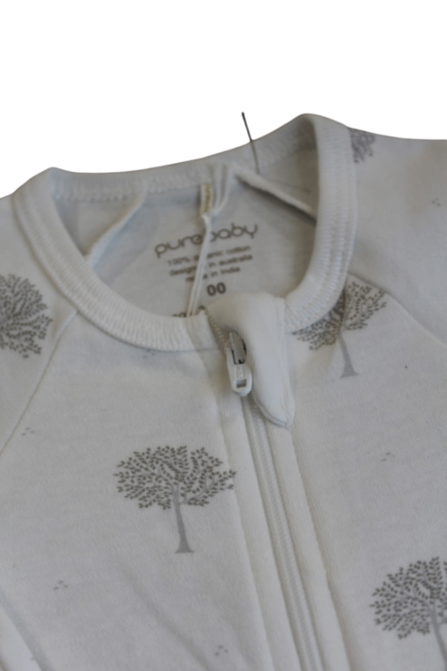 Purebaby Jumpsuit, White, 00