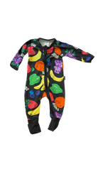 Bonds Jumpsuit, Black w Multi Fruits, 000