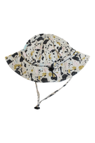 Acorn Hat, Cream with black and mustard print, 9-18m