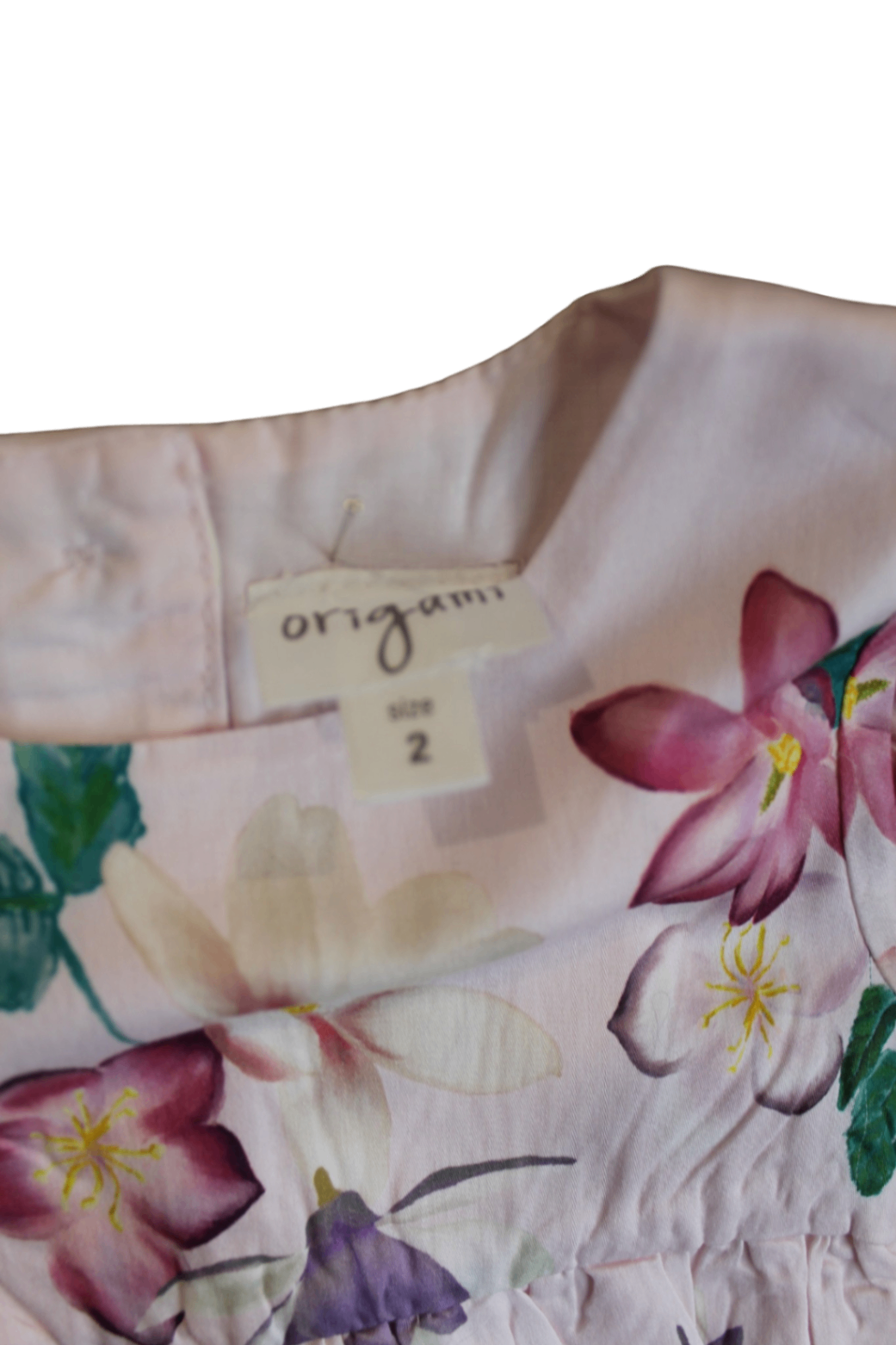 Origami Dress, Pink floral, 2