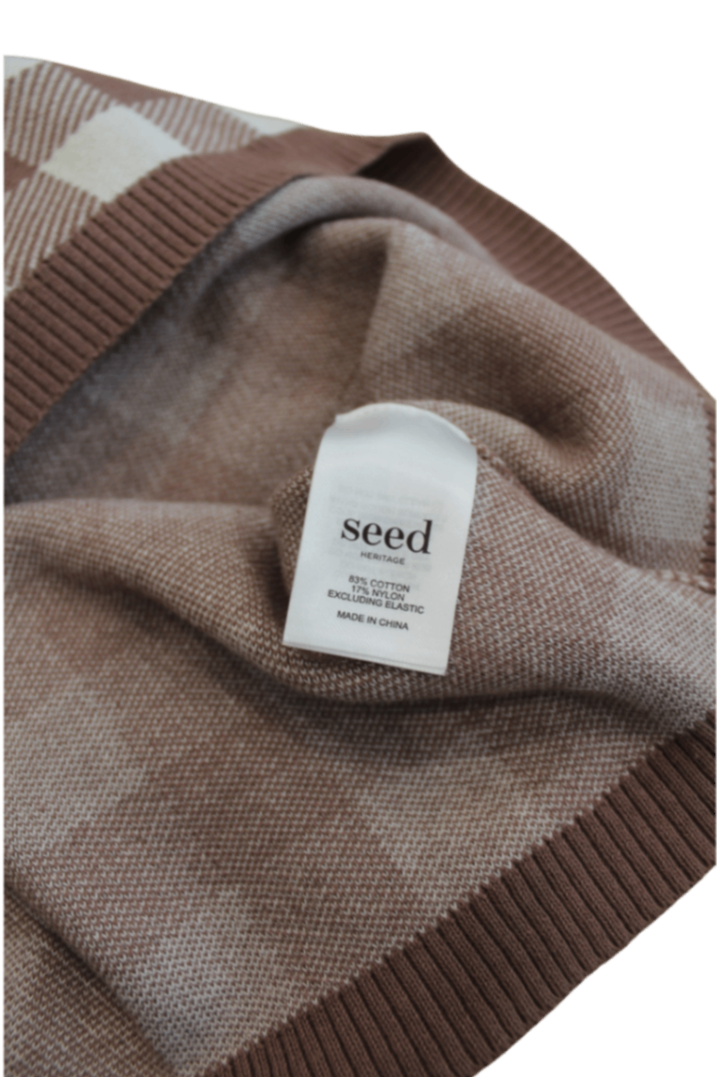 Seed Heritage Skirt, Brown and cream, 10