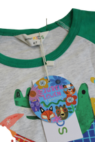 Lauren Zowen x Gorman T-Shirt, Green and grey, 6-7