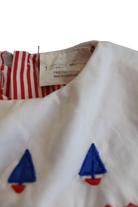 Unknown Dress, Red and white with blue accents, 1