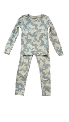 Hux Pajama Set, Blue-Grey w White Bunnies, 5