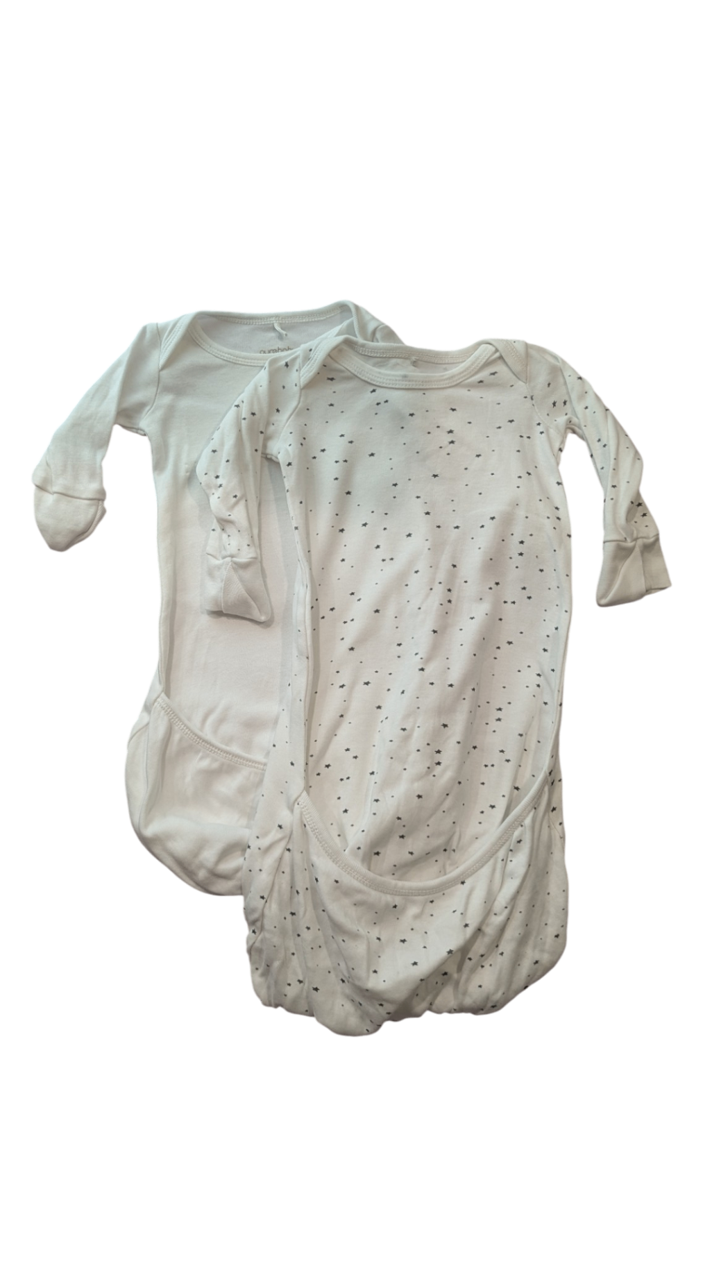 Purebaby Bodysuit Set, White w Navy Stars, 0000