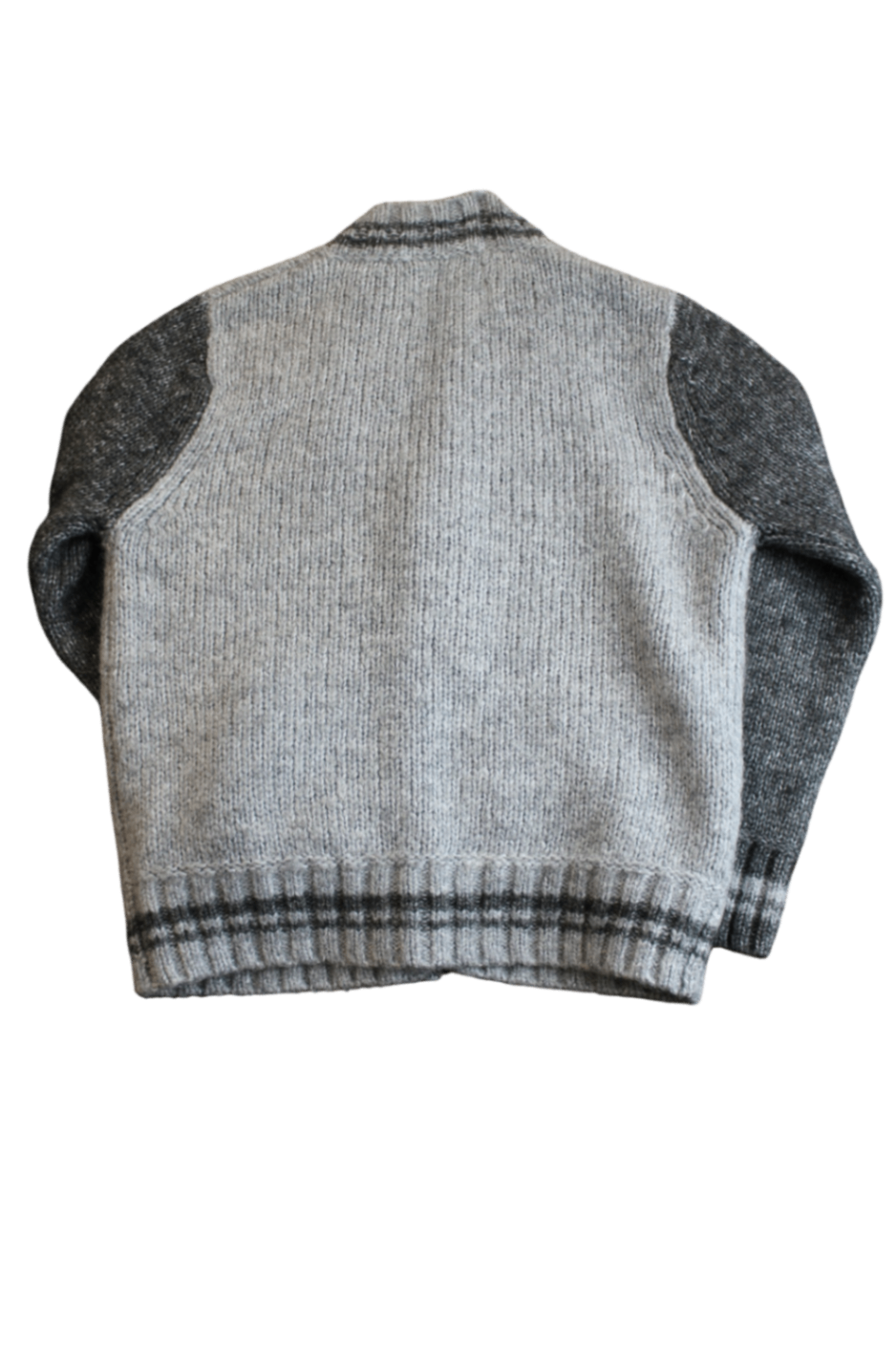 Scotch Shrunk Cardigan, Grey and charcoal, 7