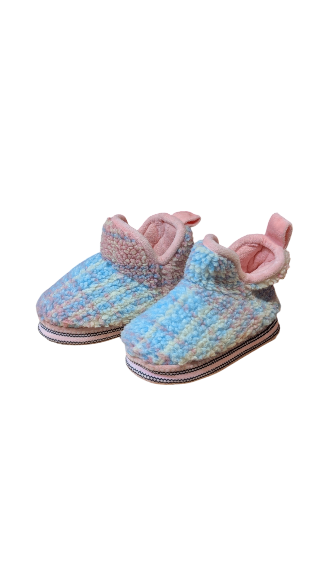 Kip & Co Slippers, Blue Pink Plaid, EUR 27-28