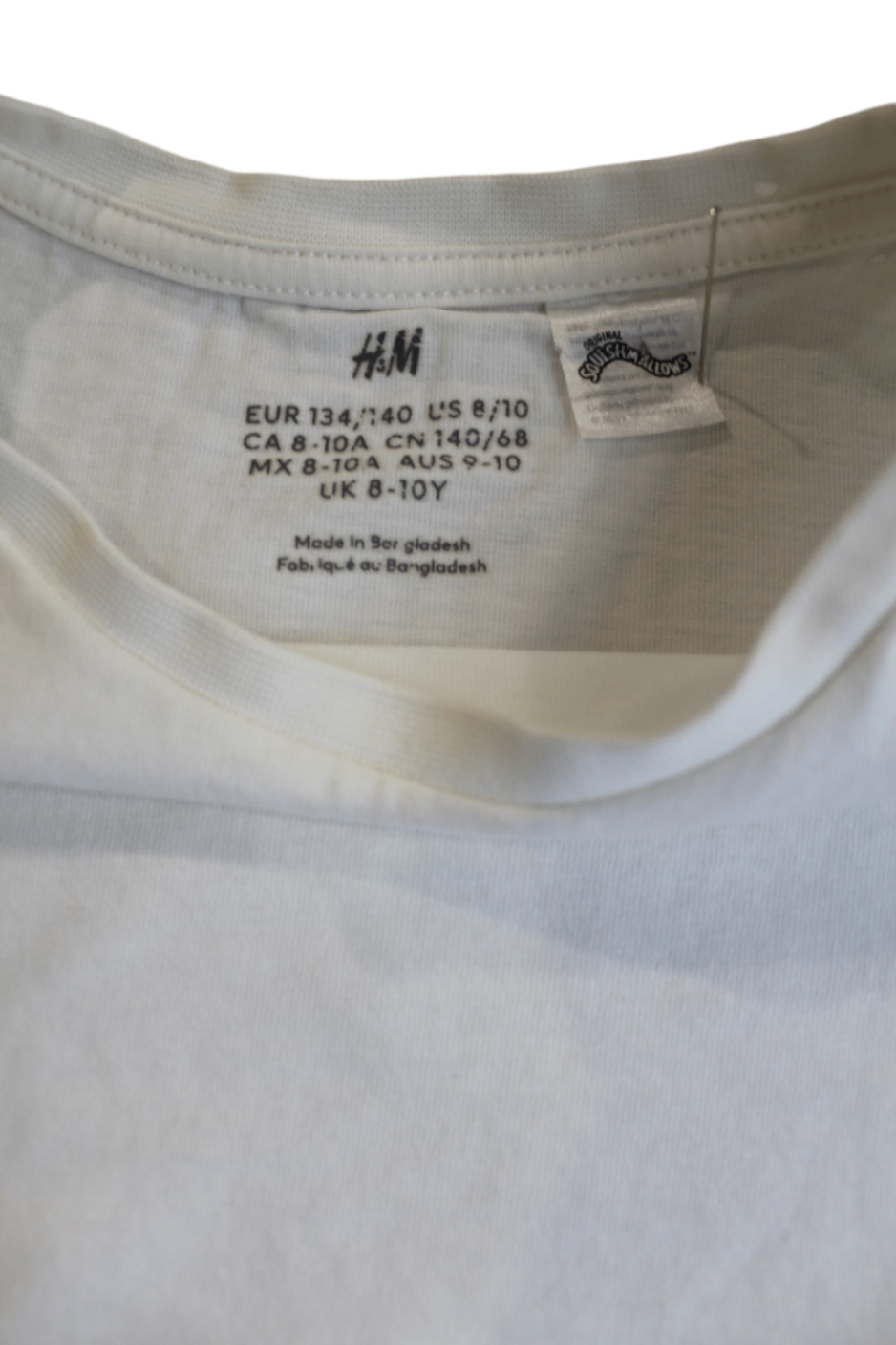H&M T-Shirt, White, 9-10