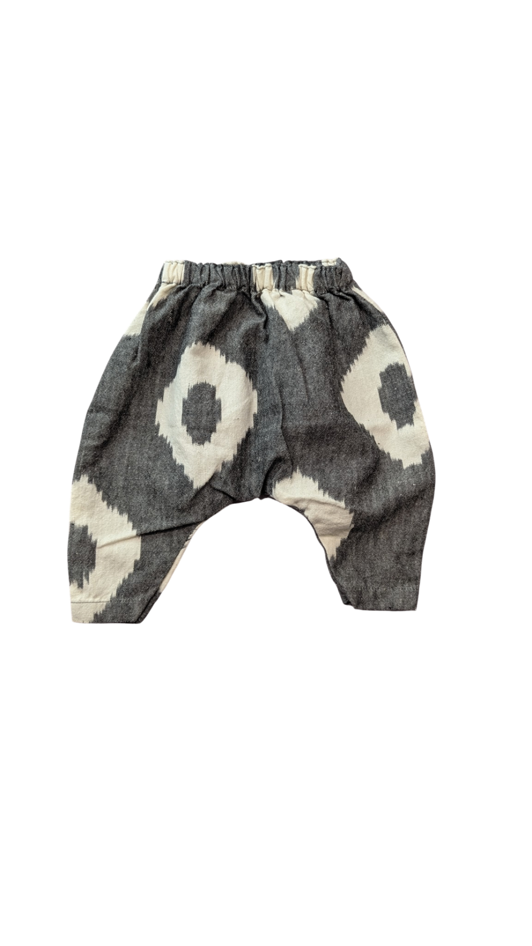 Carlie Ballard Baby Pants, Grey and cream, 0-3M