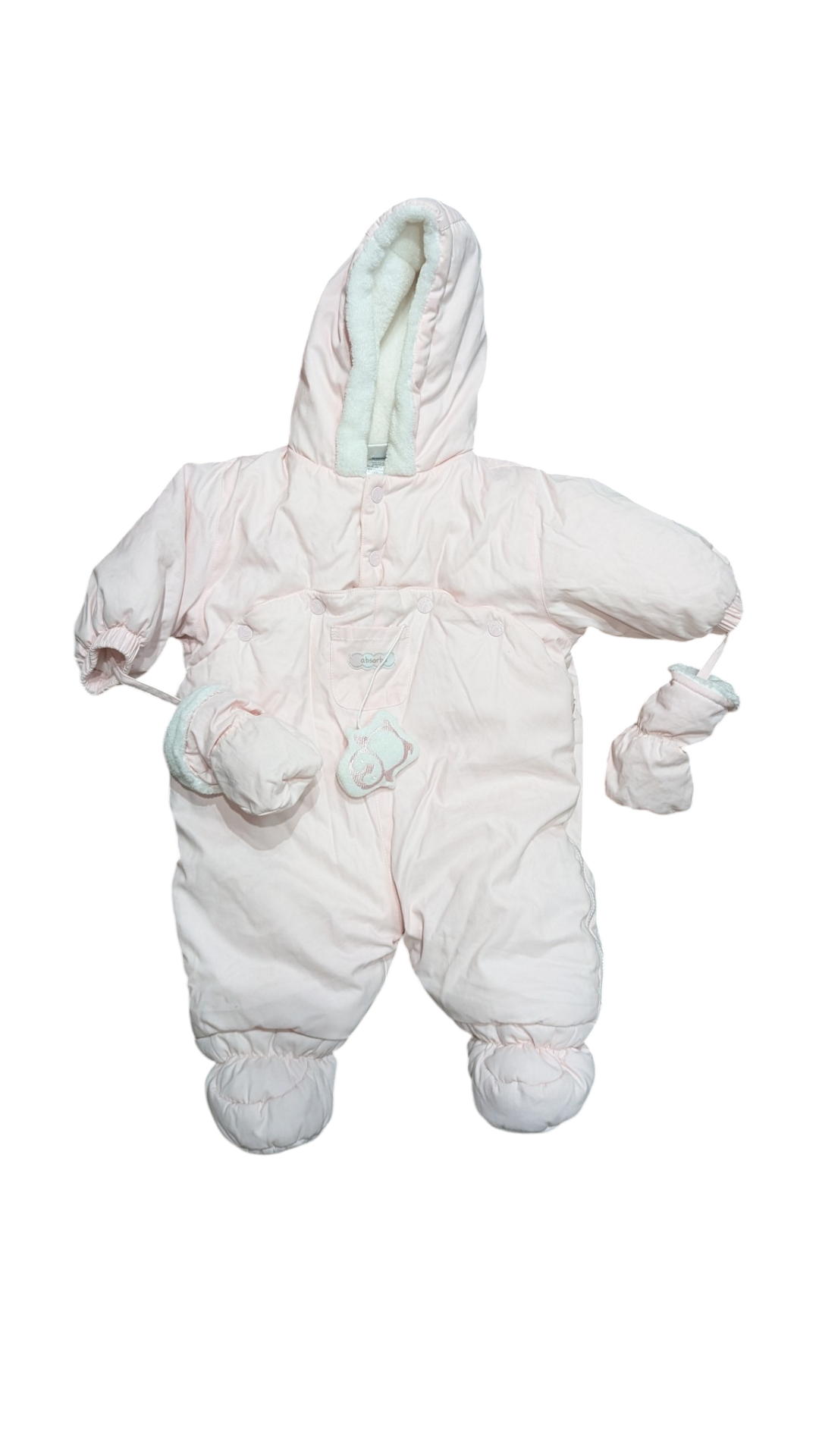 Absorba Snowsuit, Pale Pink, 6M
