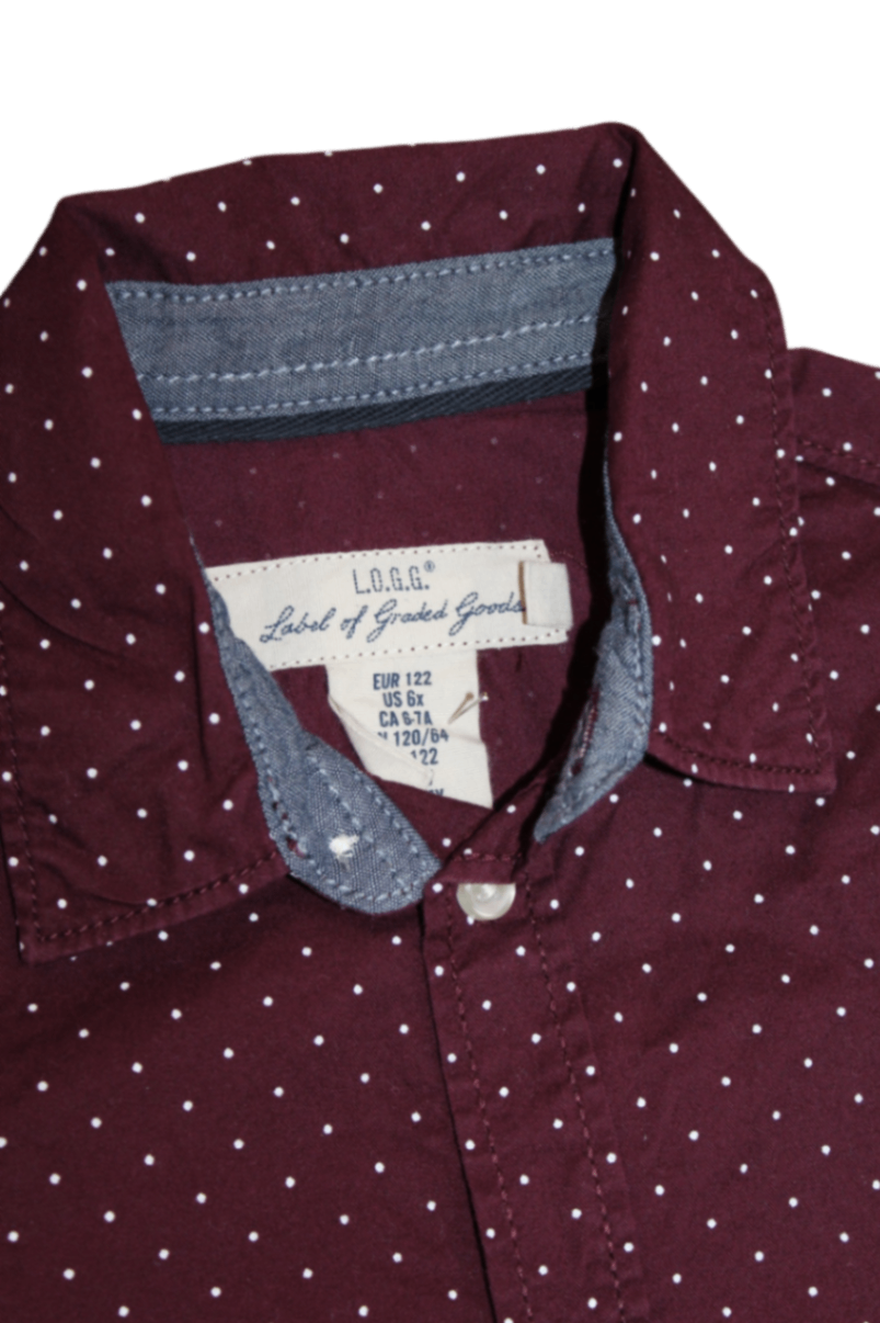 H&M Shirt, Burgundy, 6-7