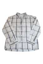 Andy + Crew Shirt, White with blue and grey plaid, 7