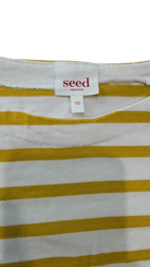 Seed Heritage Long-Sleeve T-Shirt, White and mustard yellow, 10