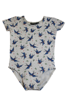 Rock Your Kid Bodysuit, beige with swallows, M (4-6)