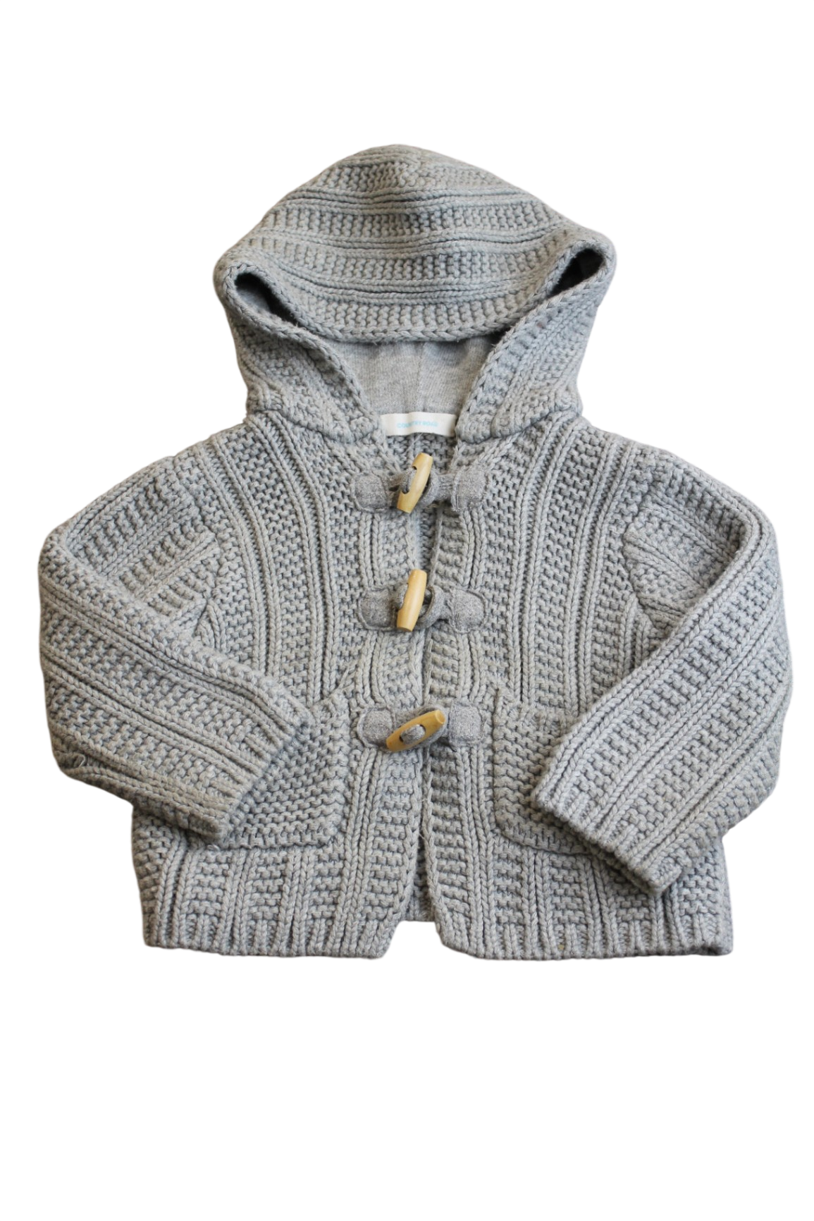 Country Road Hooded Cardigan, Grey, 0