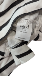 Seed Heritage Long-Sleeve T-Shirt, White and Black, 6-7