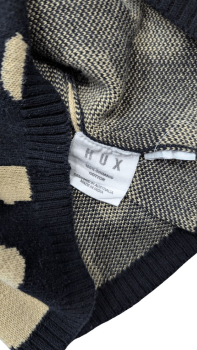 HUX Jumper, Black and beige, 1