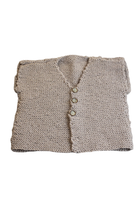 Handknit Knit Vest, brown, 1