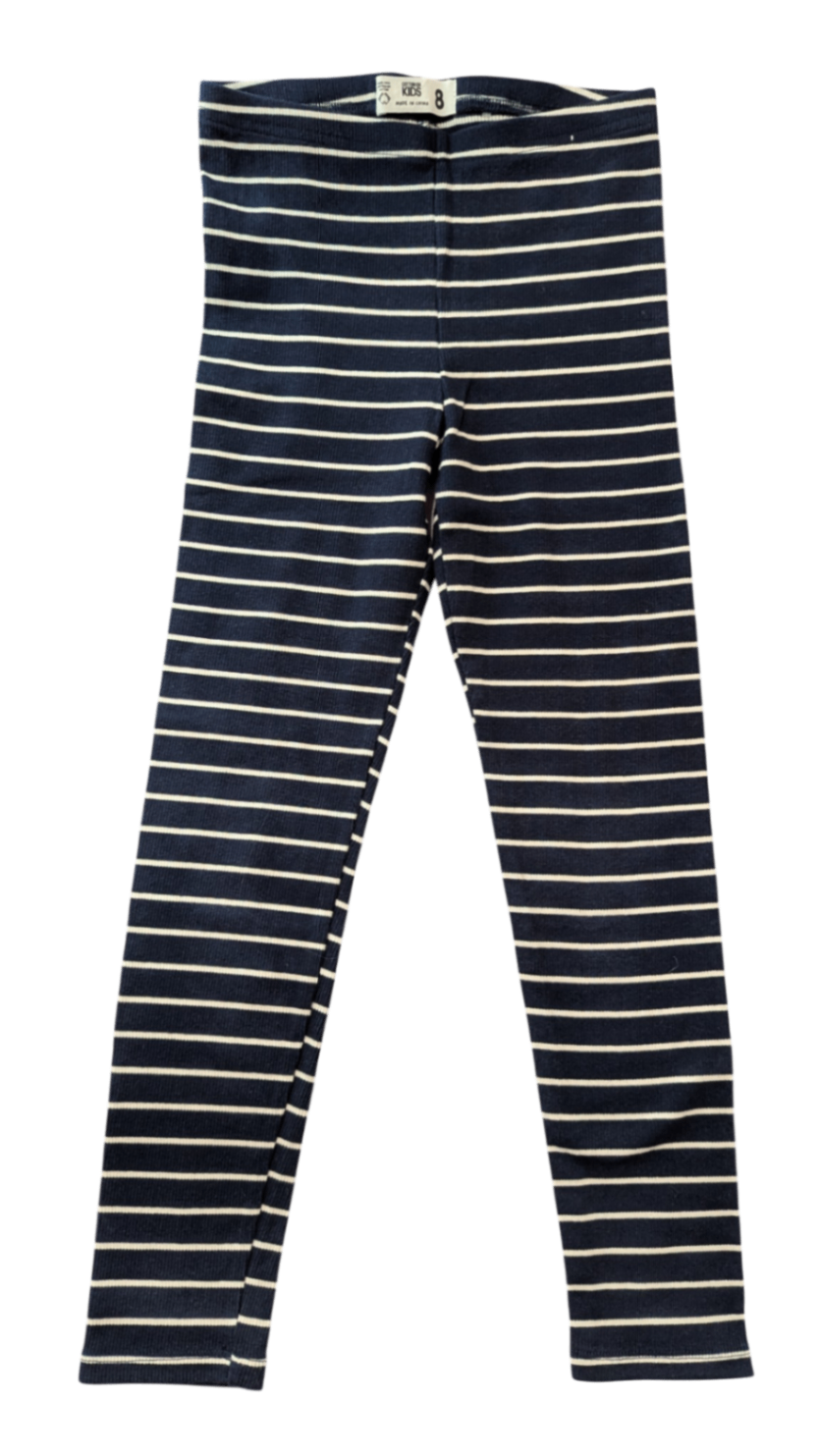Leggings, Navy and White, 8