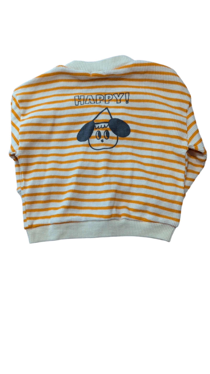 Unknown Cardigan, Cream and orange, M