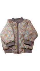 HUXBABY Puffer Jacket, Pink, mauve and brown, 1