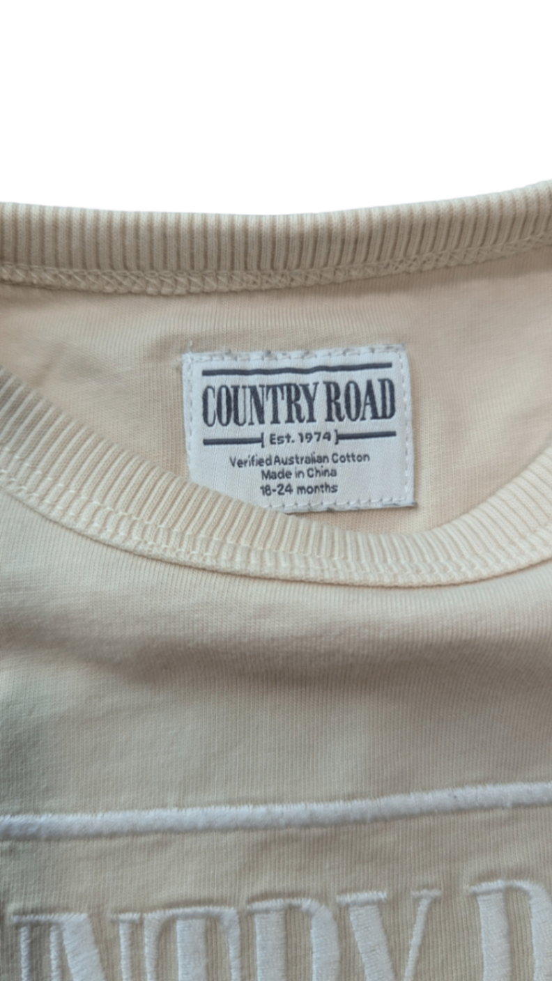 Country Road T-Shirt, Cream, 2