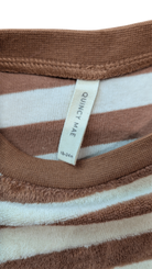 Quincy Mae T-Shirt, Brown and cream, 2