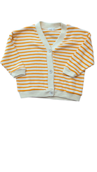 Unknown Cardigan, Cream and orange, M