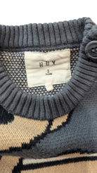 HUX Jumper, Dark Grey and Beige, 2