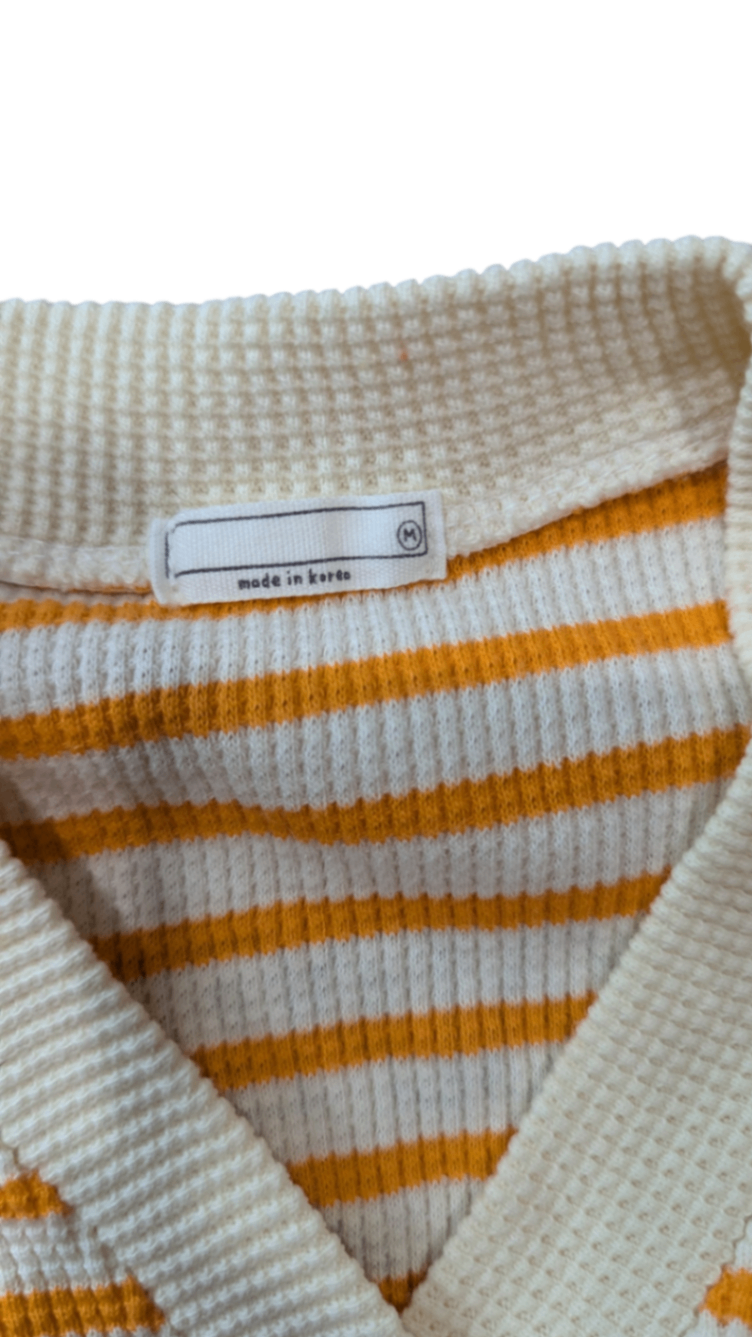 Unknown Cardigan, Cream and orange, M