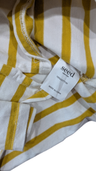 Seed Heritage Long-Sleeve T-Shirt, White and mustard yellow, 10