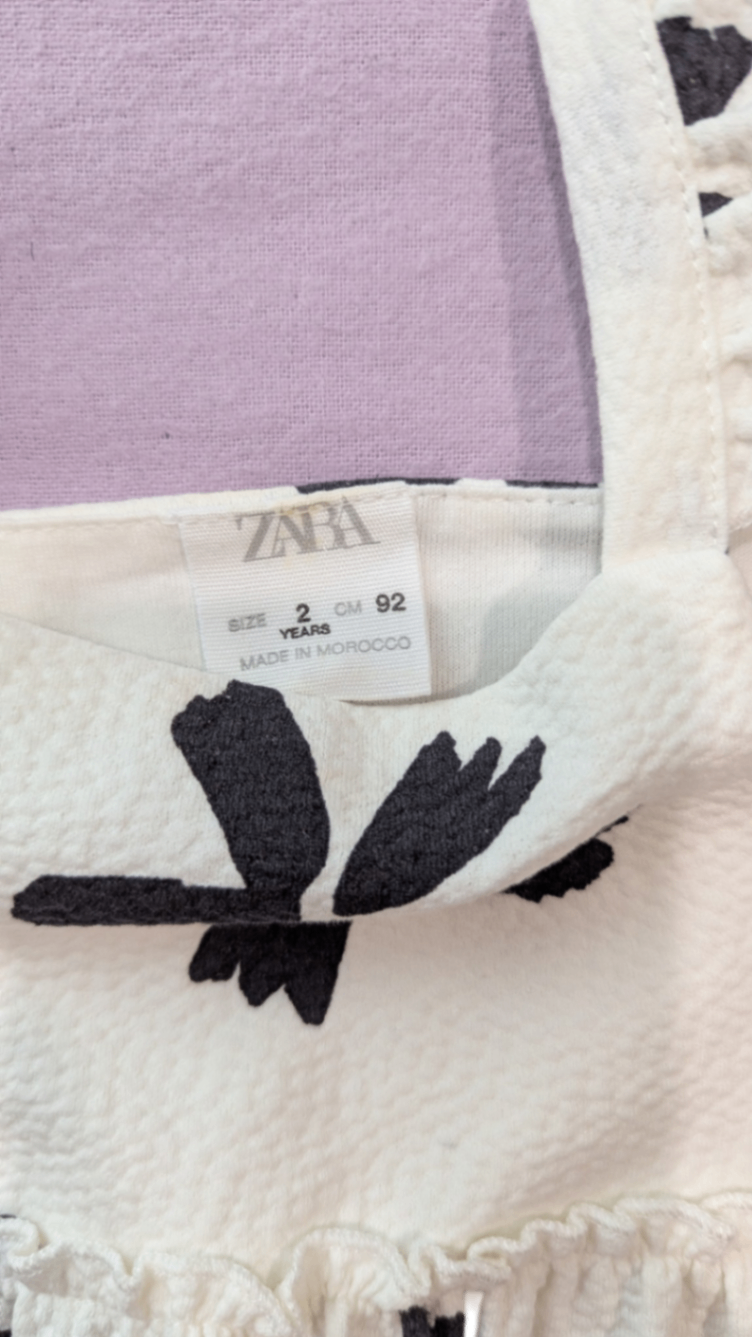 Zara Dress, White and black, 2
