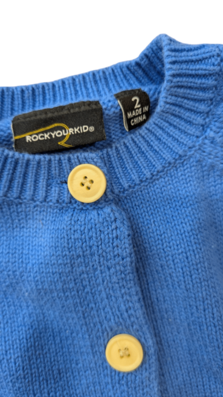 Rock Your Kid Cardigan, Blue, 2