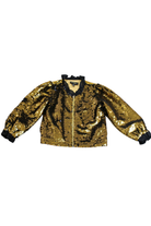 Rock Your Kid Bomber Jacket, Gold and black, 5