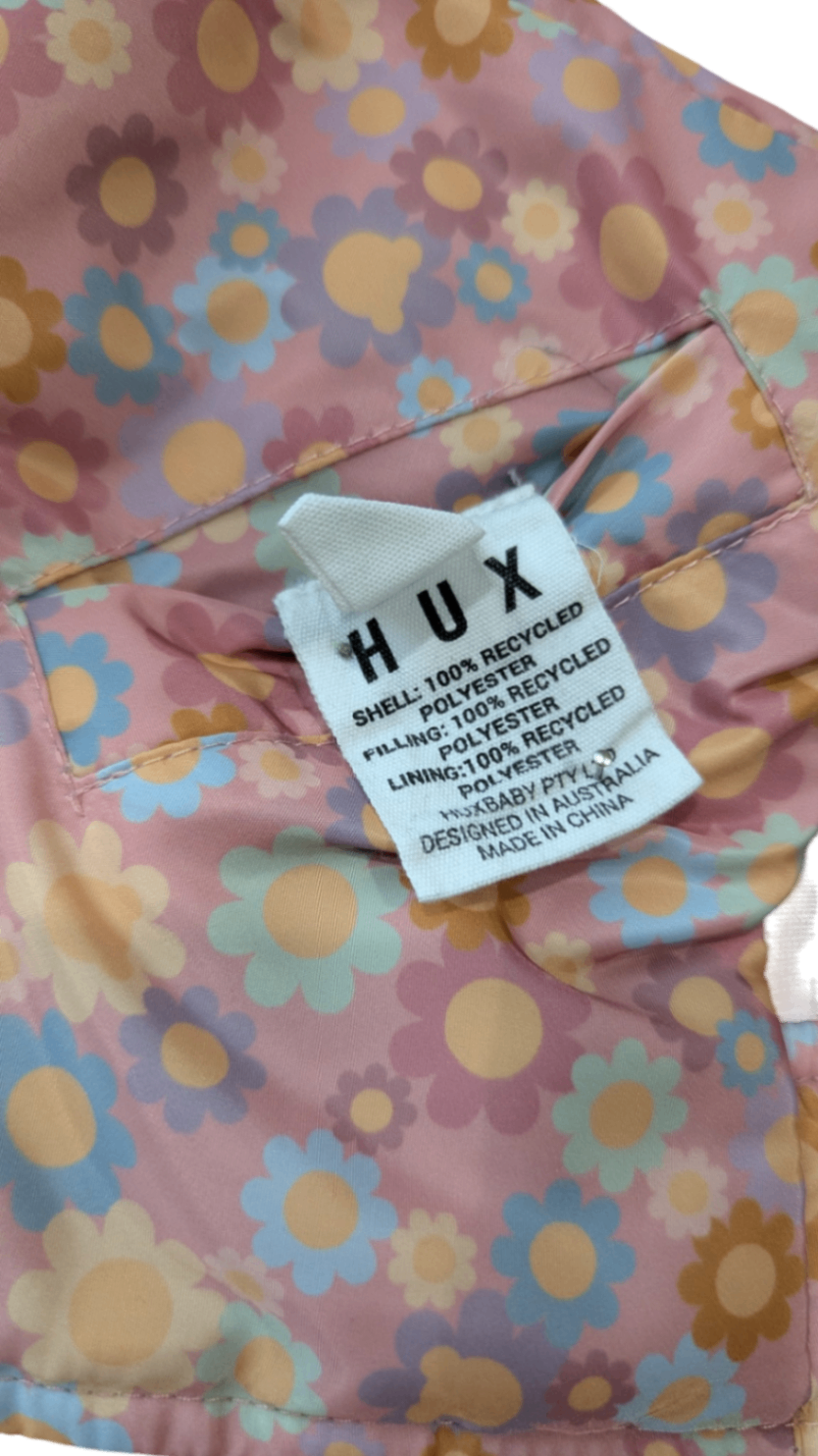 HUXBABY Puffer Jacket, Pink, mauve and brown, 1