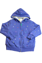 Mini Boden Hoodie, Blue with stars, 9
