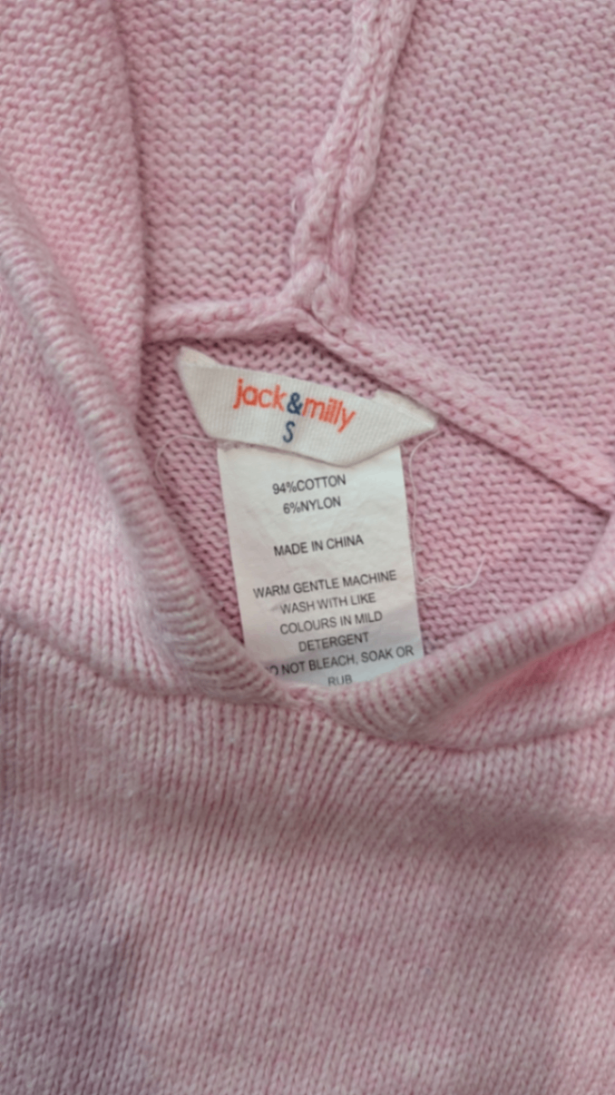 Jack & Milly Hoodie, Pink, 1-2