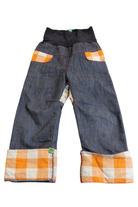Oishi-m Pants, Dark Blue, Orange, White, 5